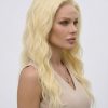 Парик LC-002 из натуральных волос 65 см на сетке Lace Front, без чёлки